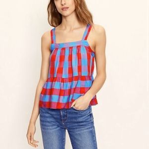 NWT LOFT Gingham Tiered Camisole in XXS